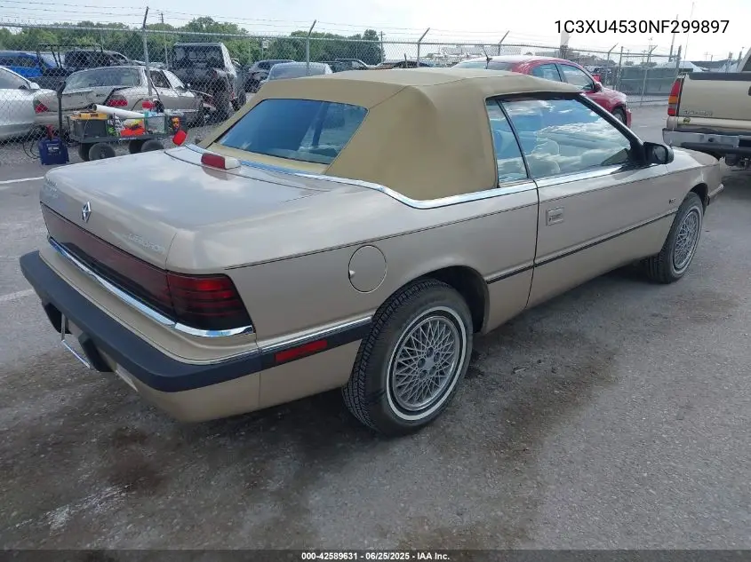 1992 Chrysler Lebaron VIN: 1C3XU4530NF299897 Lot: 42589631