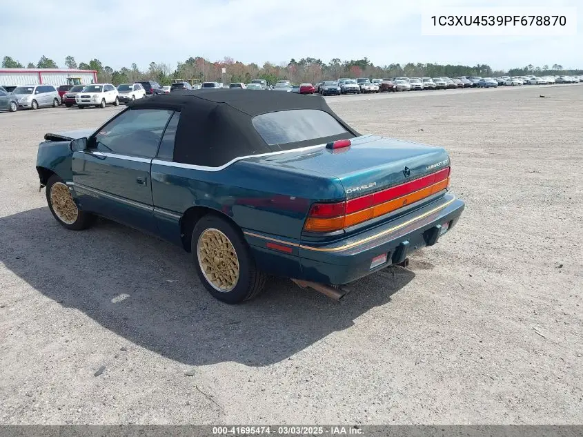 1993 Chrysler Lebaron VIN: 1C3XU4539PF678870 Lot: 41695474