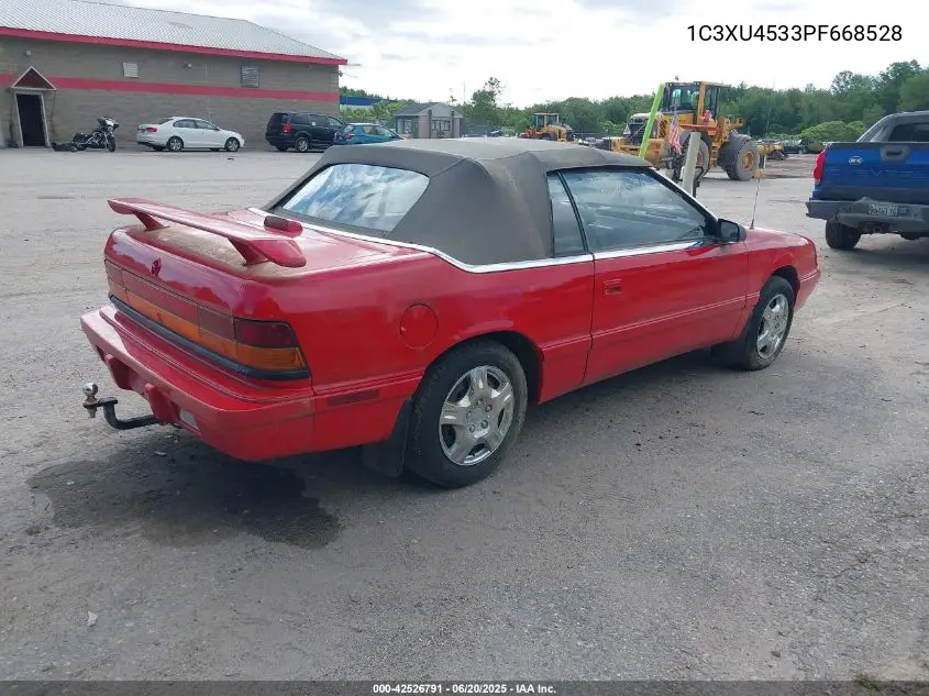 1993 Chrysler Lebaron VIN: 1C3XU4533PF668528 Lot: 42526791