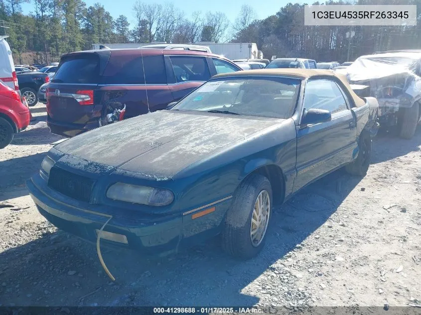 1994 Chrysler Lebaron Gtc/Lx VIN: 1C3EU4535RF263345 Lot: 41298688