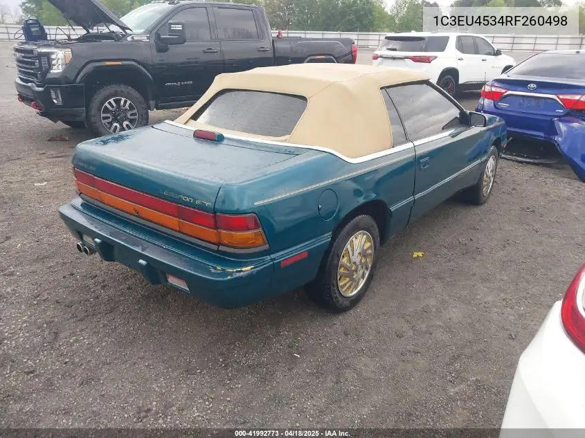 1994 Chrysler Lebaron Gtc/Lx VIN: 1C3EU4534RF260498 Lot: 41992773
