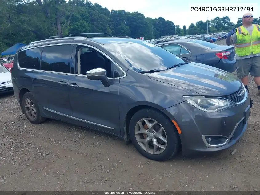 2017 Chrysler Pacifica Limited VIN: 2C4RC1GG3HR712494 Lot: 42773068