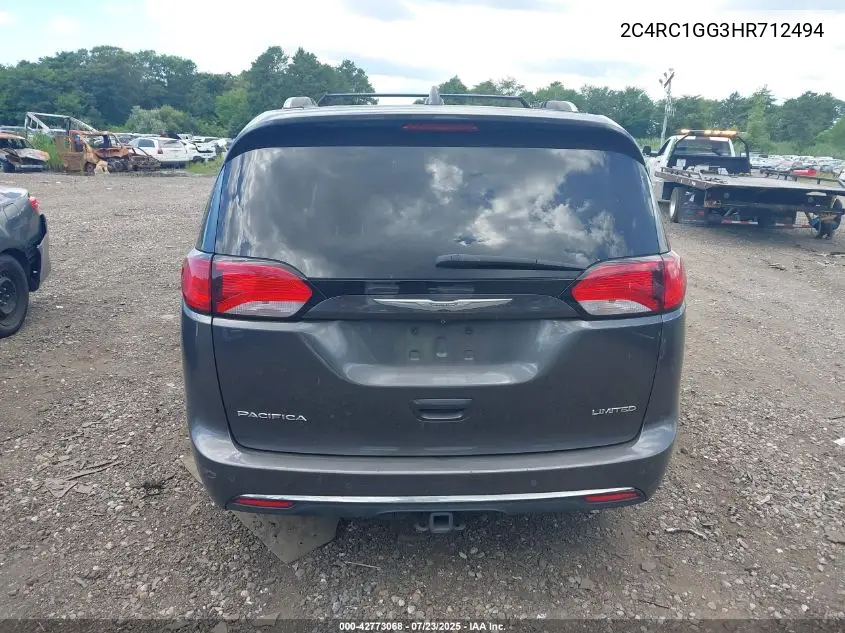 2017 Chrysler Pacifica Limited VIN: 2C4RC1GG3HR712494 Lot: 42773068