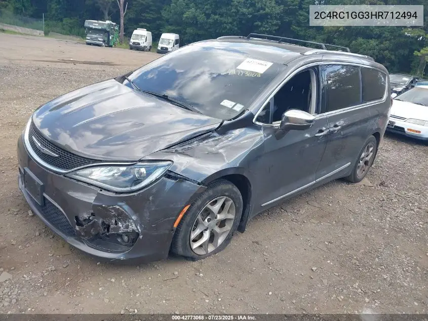 2017 Chrysler Pacifica Limited VIN: 2C4RC1GG3HR712494 Lot: 42773068
