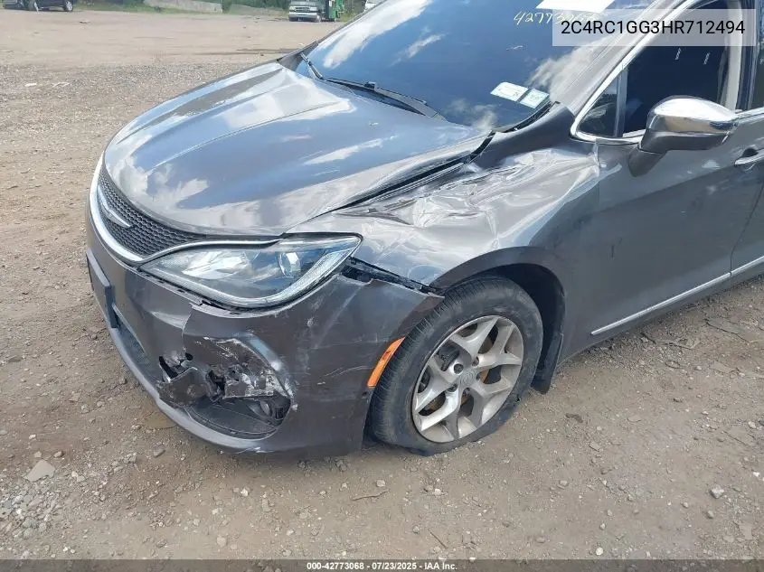 2017 Chrysler Pacifica Limited VIN: 2C4RC1GG3HR712494 Lot: 42773068