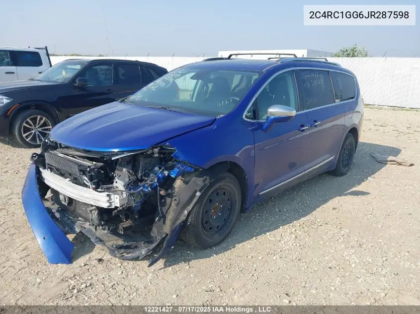 2018 Chrysler Pacifica Limited VIN: 2C4RC1GG6JR287598 Lot: 12221427