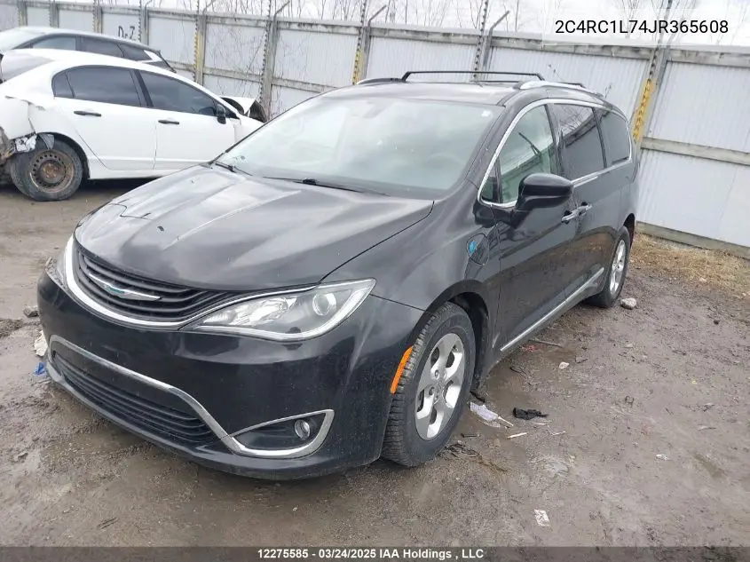 2018 Chrysler Pacifica Hybrid Touring-L VIN: 2C4RC1L74JR365608 Lot: 12275585