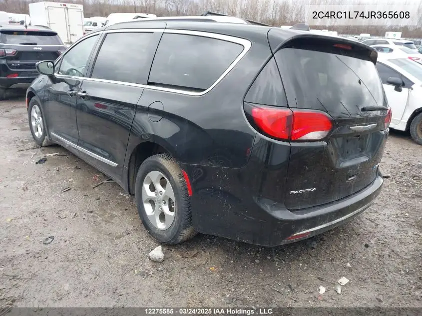 2018 Chrysler Pacifica Hybrid Touring-L VIN: 2C4RC1L74JR365608 Lot: 12275585