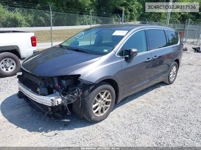 2018 Chrysler Pacifica Lx VIN: 2C4RC1CG2JR317136 Lot: 42606189
