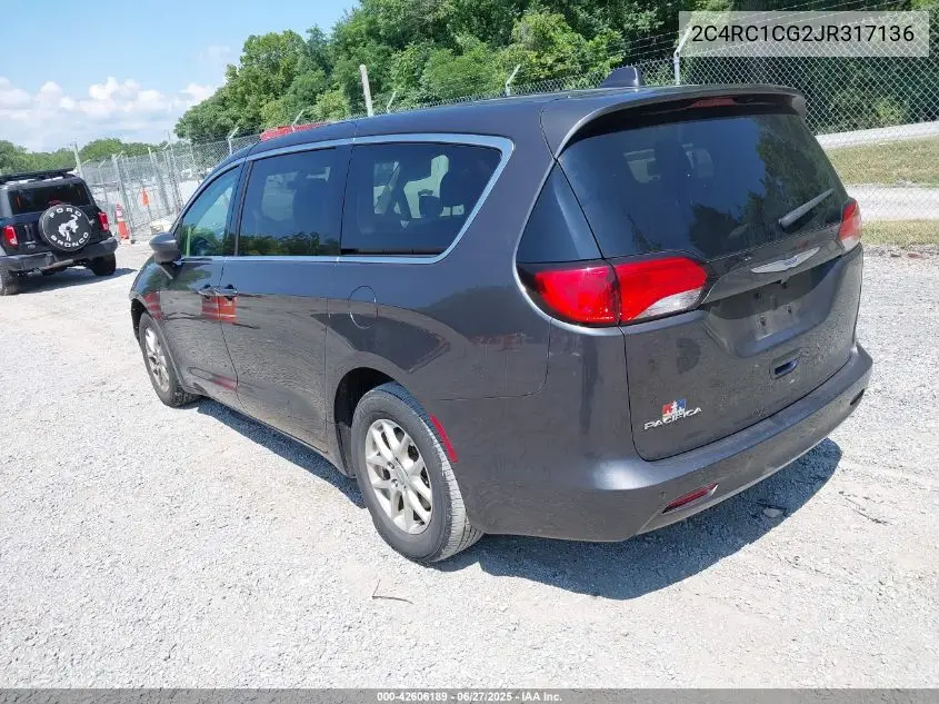 2018 Chrysler Pacifica Lx VIN: 2C4RC1CG2JR317136 Lot: 42606189