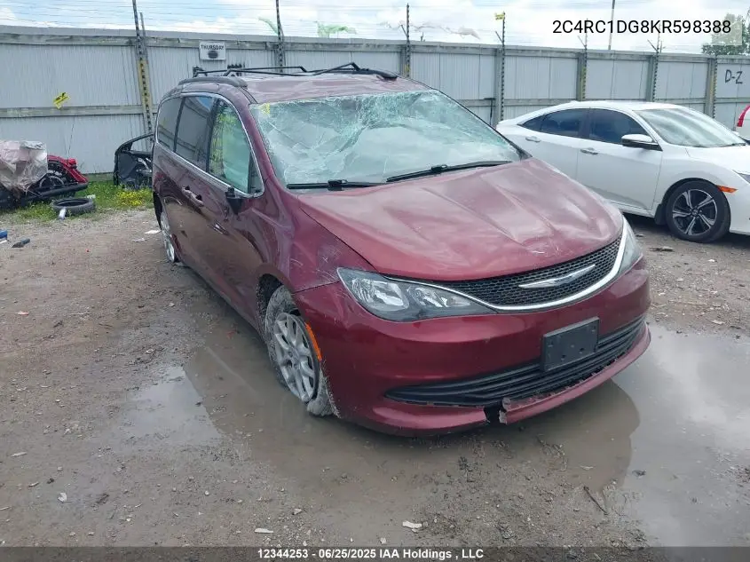 2019 Chrysler Pacifica Touring VIN: 2C4RC1DG8KR598388 Lot: 12344253