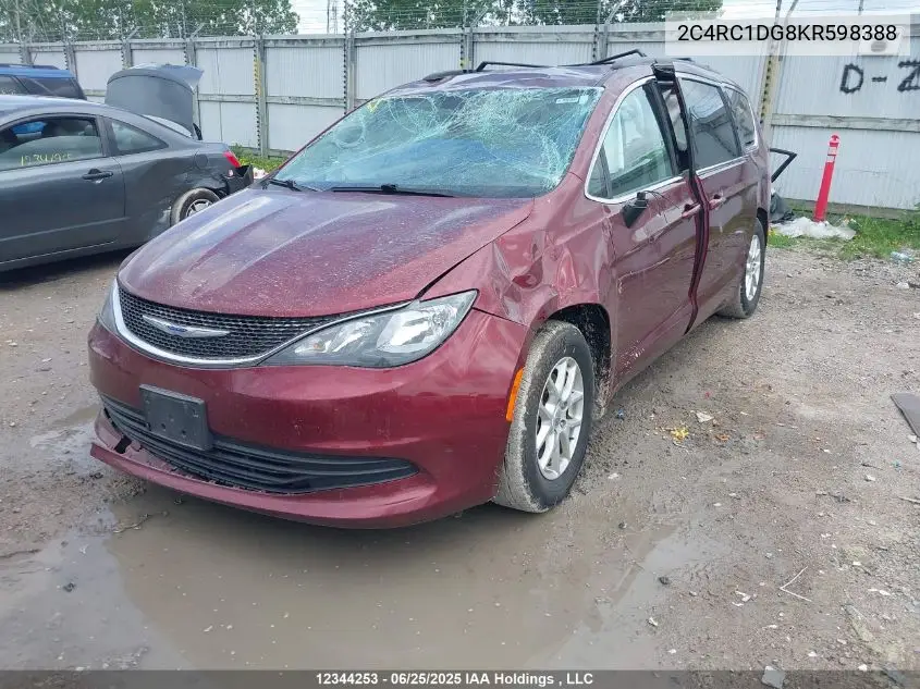2019 Chrysler Pacifica Touring VIN: 2C4RC1DG8KR598388 Lot: 12344253