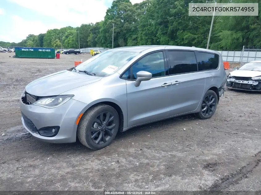 2019 Chrysler Pacifica Touring Plus VIN: 2C4RC1FG0KR574955 Lot: 42254948