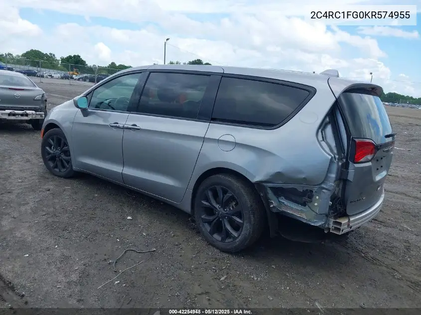 2019 Chrysler Pacifica Touring Plus VIN: 2C4RC1FG0KR574955 Lot: 42254948
