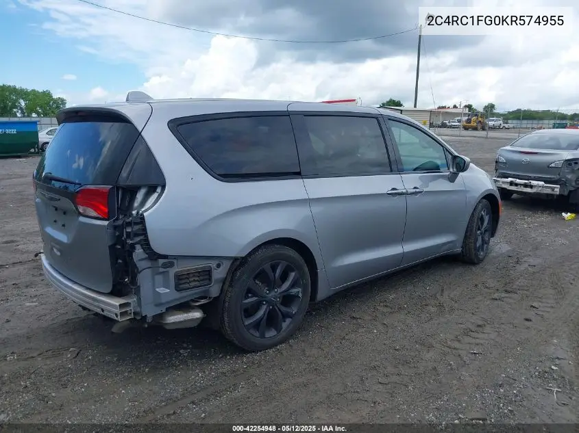 2019 Chrysler Pacifica Touring Plus VIN: 2C4RC1FG0KR574955 Lot: 42254948