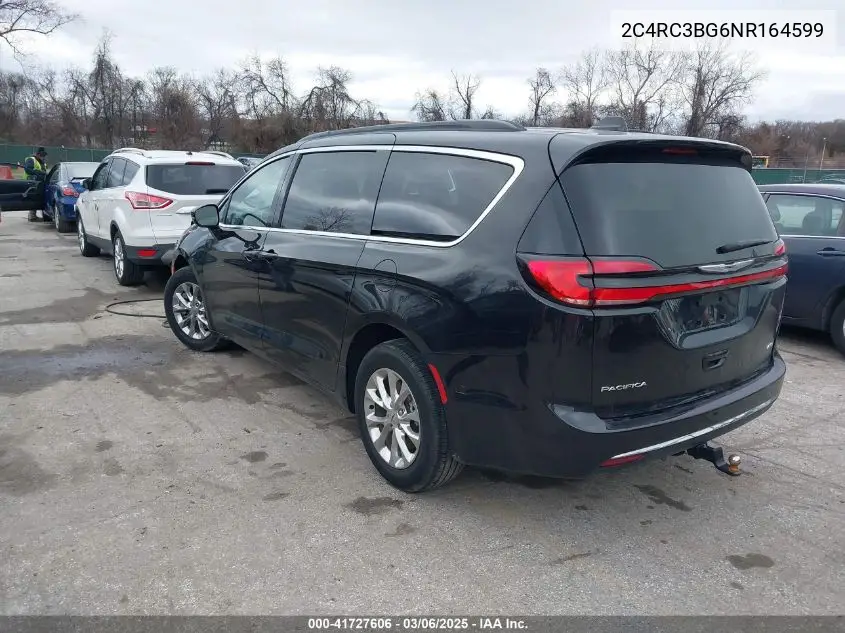 2022 Chrysler Pacifica Touring L Awd VIN: 2C4RC3BG6NR164599 Lot: 41727606