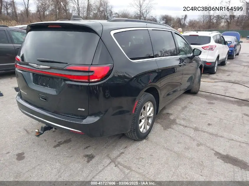 2022 Chrysler Pacifica Touring L Awd VIN: 2C4RC3BG6NR164599 Lot: 41727606