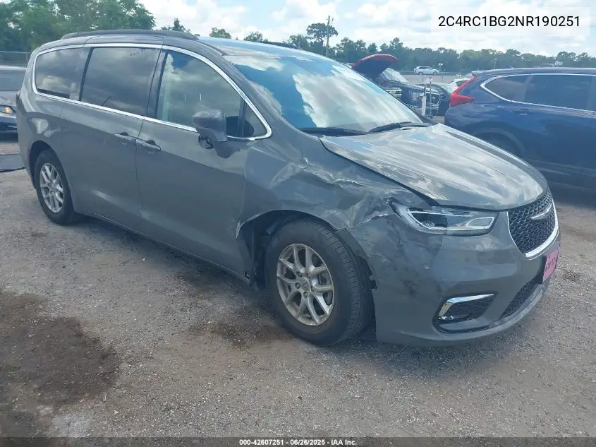 2022 Chrysler Pacifica Touring L VIN: 2C4RC1BG2NR190251 Lot: 42607251