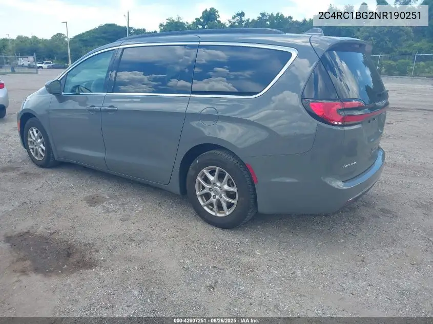 2022 Chrysler Pacifica Touring L VIN: 2C4RC1BG2NR190251 Lot: 42607251