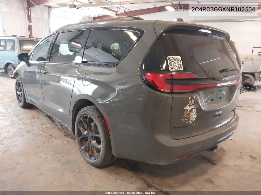 2022 Chrysler Pacifica Limited Awd VIN: 2C4RC3GGXNR102504 Lot: 42609141