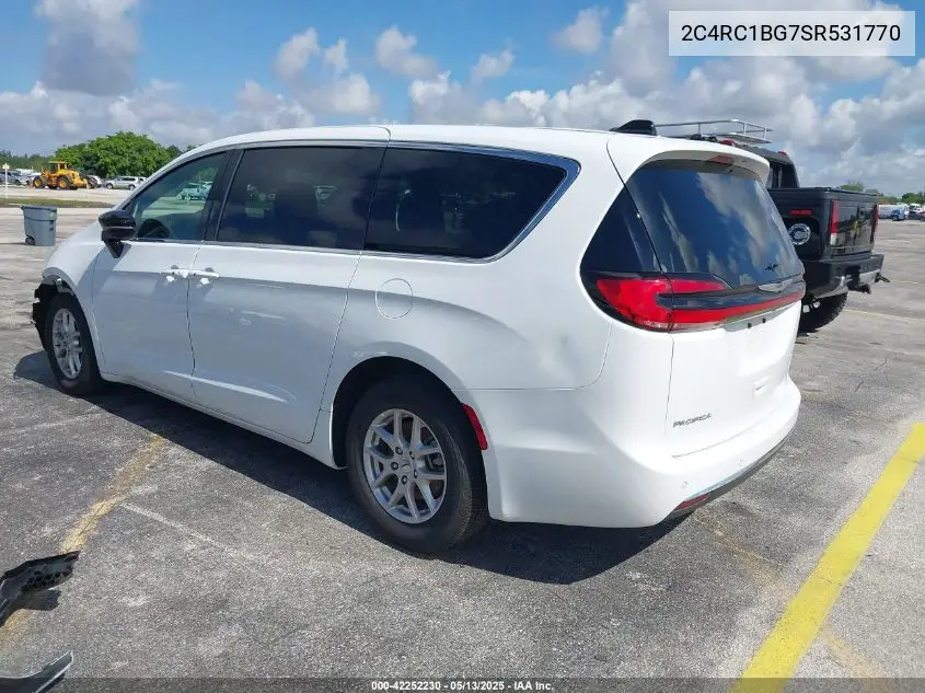 2025 Chrysler Pacifica Select VIN: 2C4RC1BG7SR531770 Lot: 42252230