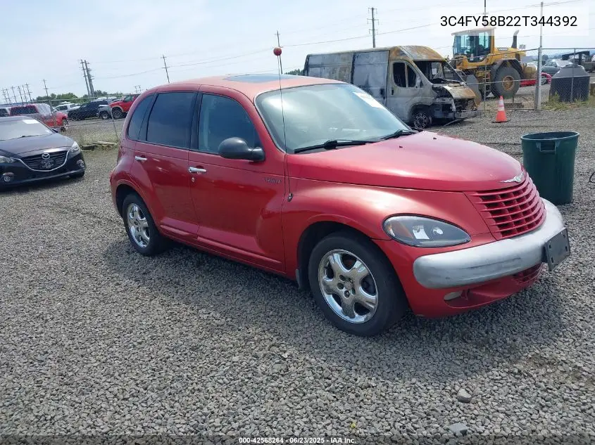 2002 Chrysler Pt Cruiser Touring VIN: 3C4FY58B22T344392 Lot: 42568264