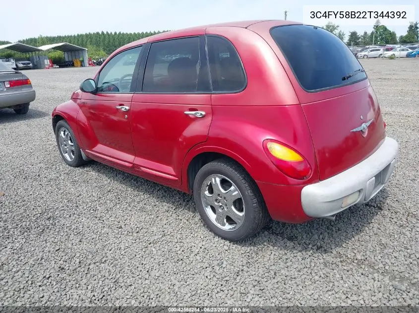 2002 Chrysler Pt Cruiser Touring VIN: 3C4FY58B22T344392 Lot: 42568264