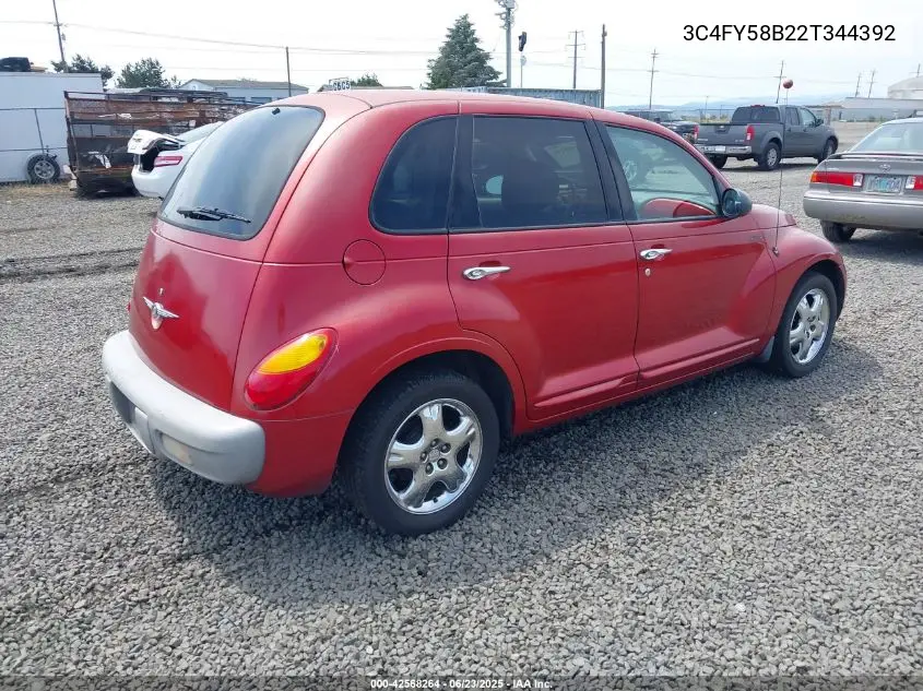 2002 Chrysler Pt Cruiser Touring VIN: 3C4FY58B22T344392 Lot: 42568264