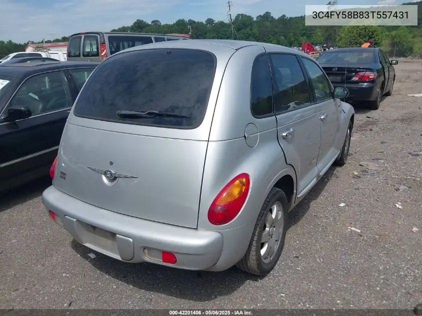 2003 Chrysler Pt Cruiser Touring VIN: 3C4FY58B83T557431 Lot: 42201406