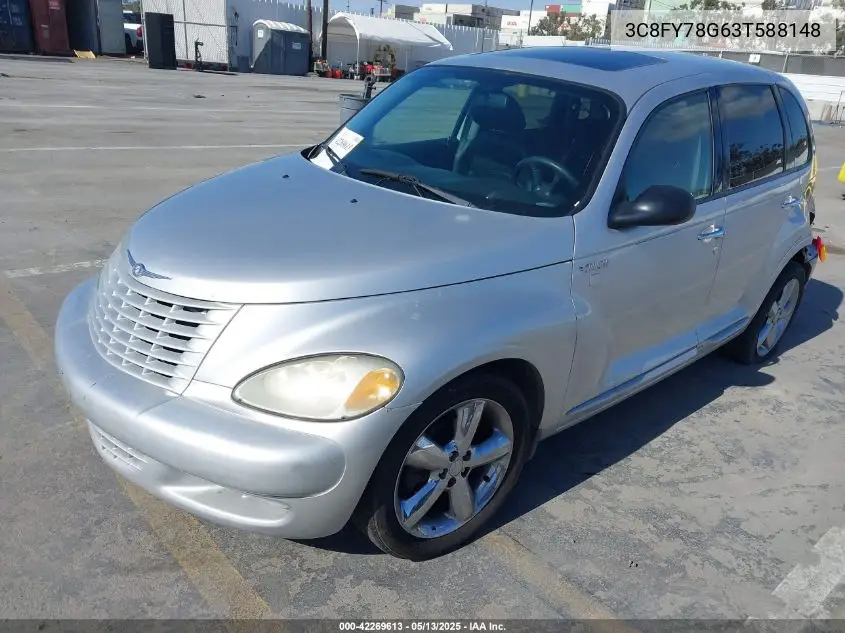 2003 Chrysler Pt Cruiser Gt VIN: 3C8FY78G63T588148 Lot: 42269613