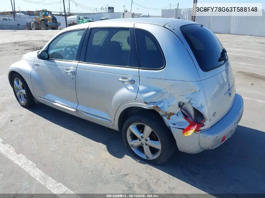 2003 Chrysler Pt Cruiser Gt VIN: 3C8FY78G63T588148 Lot: 42269613