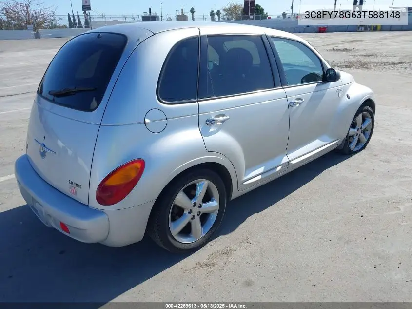 2003 Chrysler Pt Cruiser Gt VIN: 3C8FY78G63T588148 Lot: 42269613