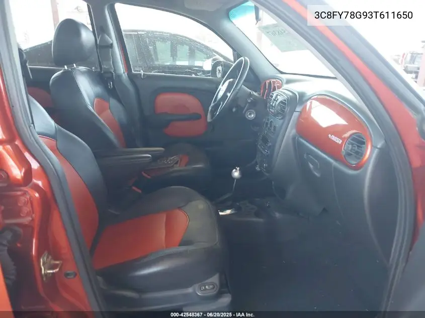 2003 Chrysler Pt Cruiser Gt VIN: 3C8FY78G93T611650 Lot: 42548367