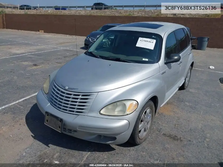 2003 Chrysler Pt Cruiser Limited VIN: 3C8FY68BX3T526136 Lot: 42580464