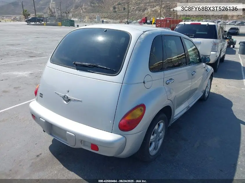 2003 Chrysler Pt Cruiser Limited VIN: 3C8FY68BX3T526136 Lot: 42580464