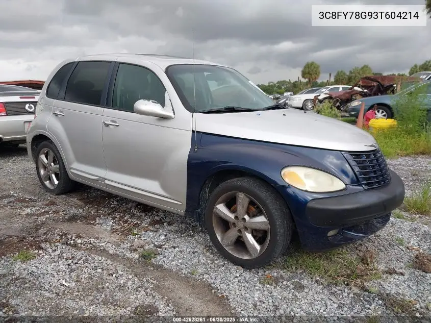 2003 Chrysler Pt Cruiser Gt VIN: 3C8FY78G93T604214 Lot: 42628261