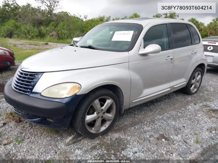 2003 Chrysler Pt Cruiser Gt VIN: 3C8FY78G93T604214 Lot: 42628261