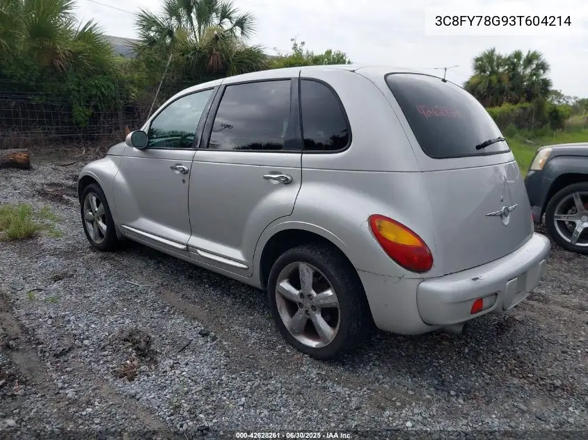 2003 Chrysler Pt Cruiser Gt VIN: 3C8FY78G93T604214 Lot: 42628261