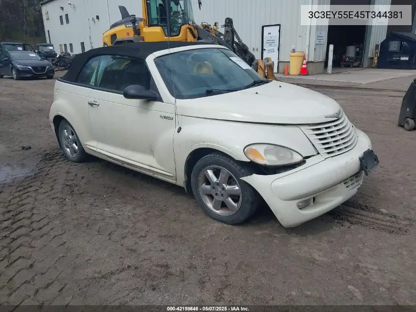 2005 Chrysler Pt Cruiser Touring VIN: 3C3EY55E45T344381 Lot: 42198646