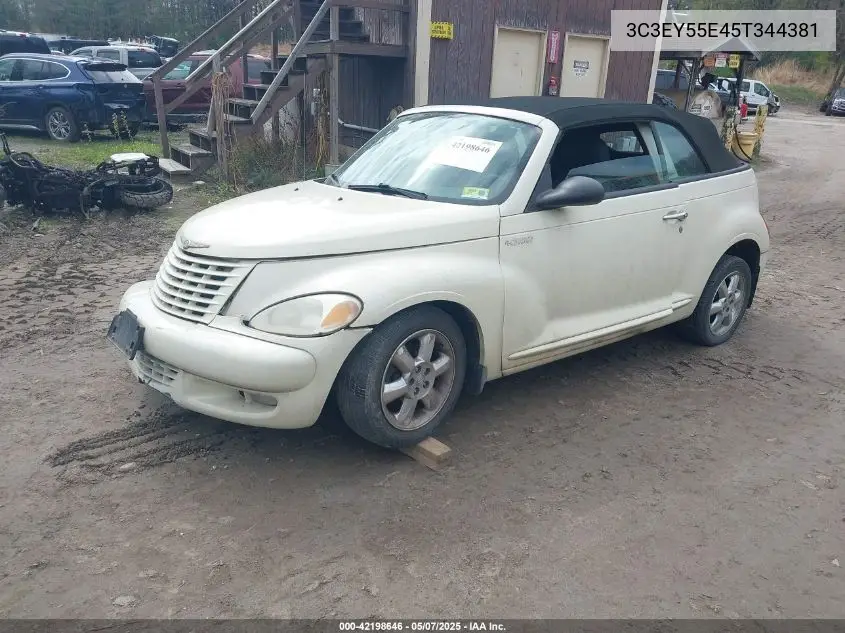 2005 Chrysler Pt Cruiser Touring VIN: 3C3EY55E45T344381 Lot: 42198646