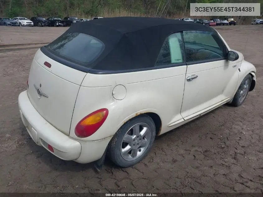 2005 Chrysler Pt Cruiser Touring VIN: 3C3EY55E45T344381 Lot: 42198646