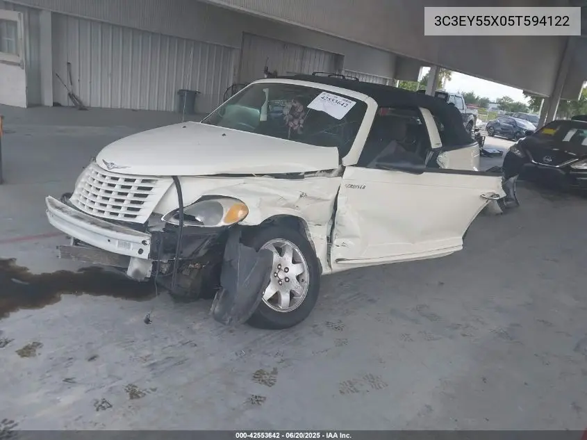 2005 Chrysler Pt Cruiser Touring VIN: 3C3EY55X05T594122 Lot: 42553642
