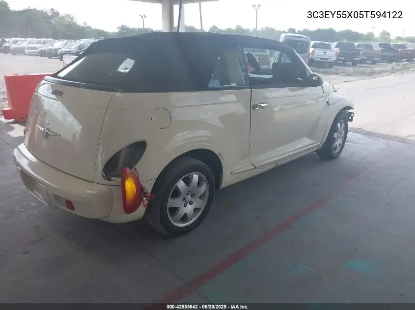 2005 Chrysler Pt Cruiser Touring VIN: 3C3EY55X05T594122 Lot: 42553642