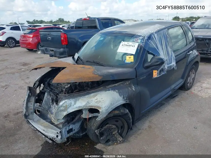 2005 Chrysler Pt Cruiser Touring VIN: 3C4FY58B85T600510 Lot: 42568541