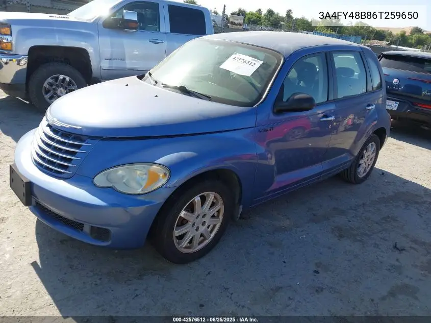 2006 Chrysler Pt Cruiser VIN: 3A4FY48B86T259650 Lot: 42576512