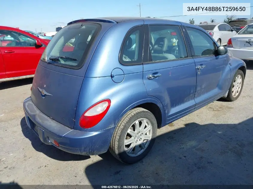 2006 Chrysler Pt Cruiser VIN: 3A4FY48B86T259650 Lot: 42576512