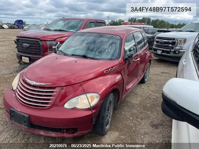2007 Chrysler Pt Cruiser VIN: 3A4FY48B97T572594 Lot: 20210076