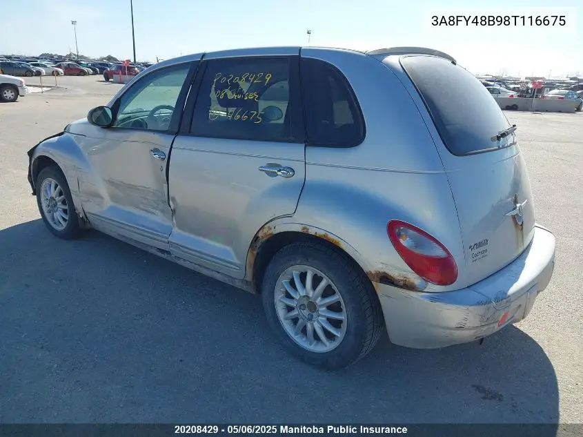 2008 Chrysler Pt Cruiser VIN: 3A8FY48B98T116675 Lot: 20208429