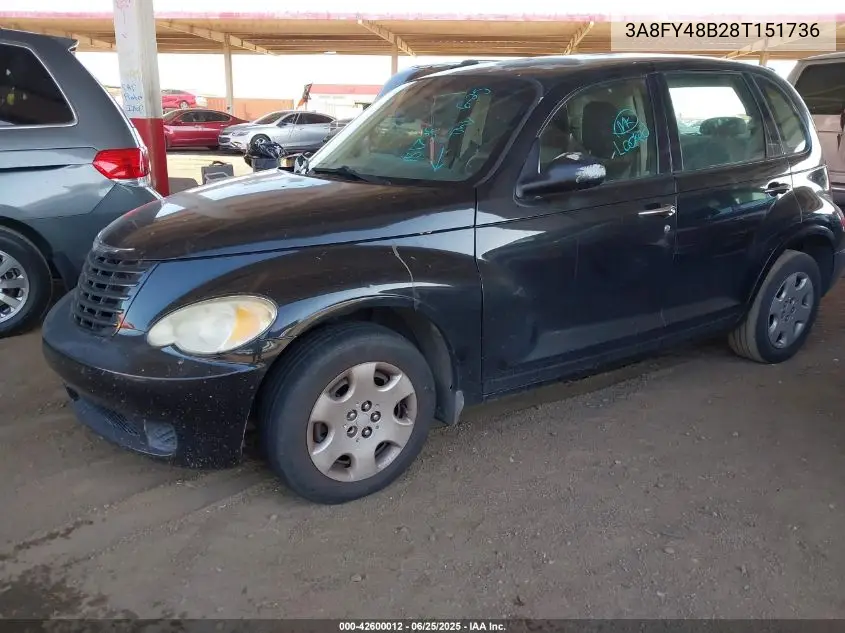 2008 Chrysler Pt Cruiser Lx VIN: 3A8FY48B28T151736 Lot: 42600012