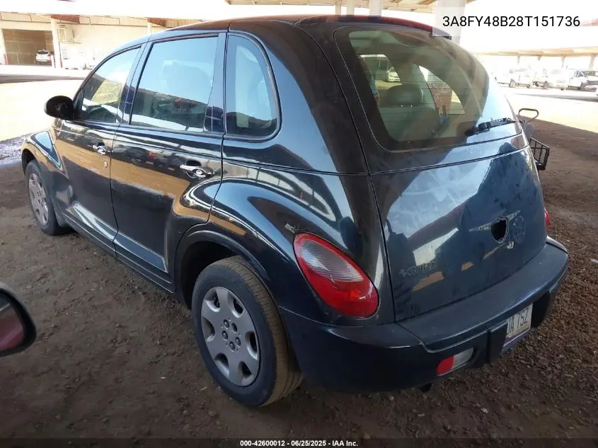 2008 Chrysler Pt Cruiser Lx VIN: 3A8FY48B28T151736 Lot: 42600012
